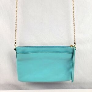 Fossil genuine leather Tiffany blue crossbody bag